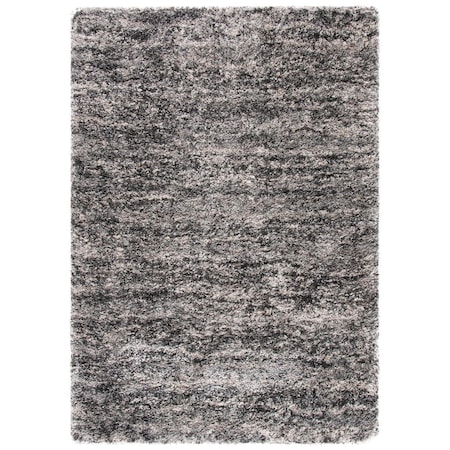 Safavieh 2 x 8 ft. Iceland Shag 500 Power Loomed Runner RugGrey & Dark Grey ISG519F-28